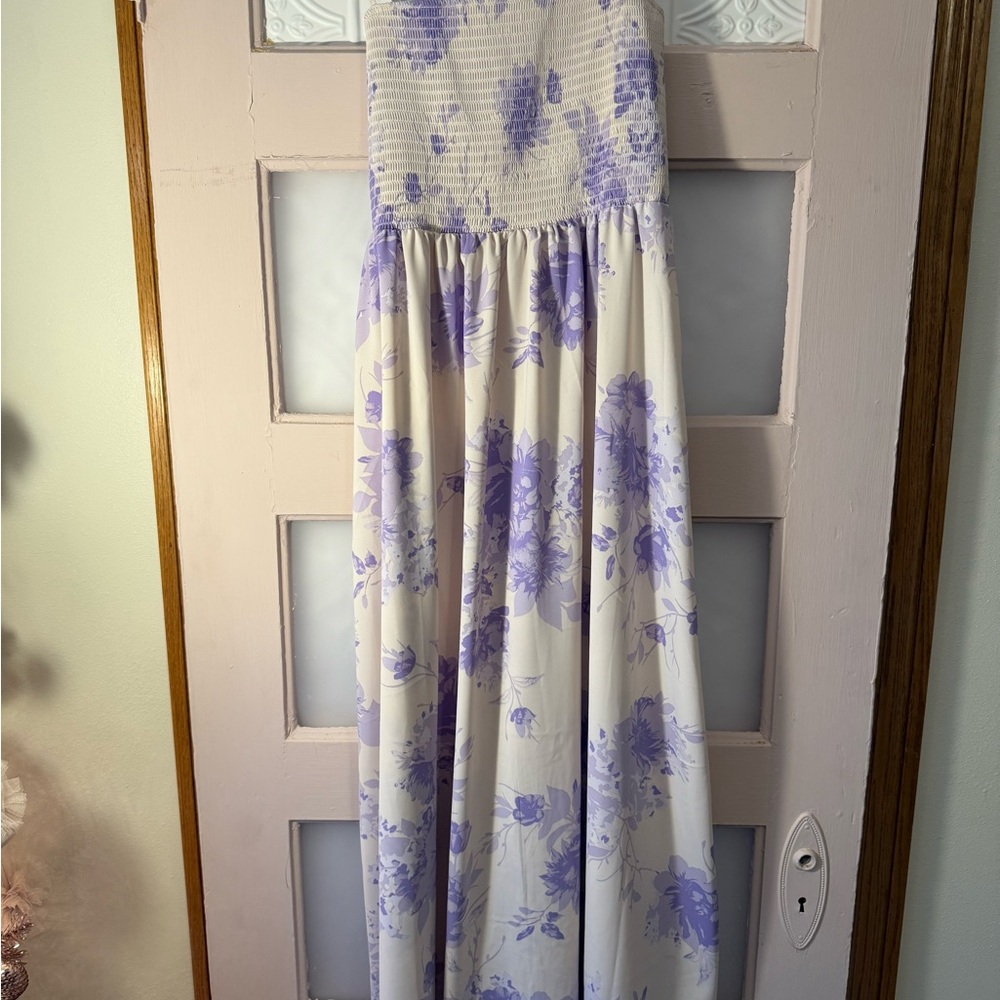 Lavender Floral Maxi Dress